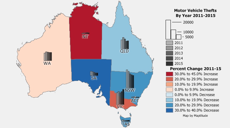 Use crime mapping software to spot trends in crime statistics