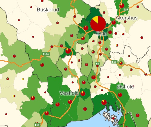 Create thematic maps with Maptitude Scandinavia map software