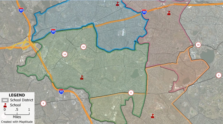 Maptitude sales area mapping software AlignStar replacement can create overlapping territories