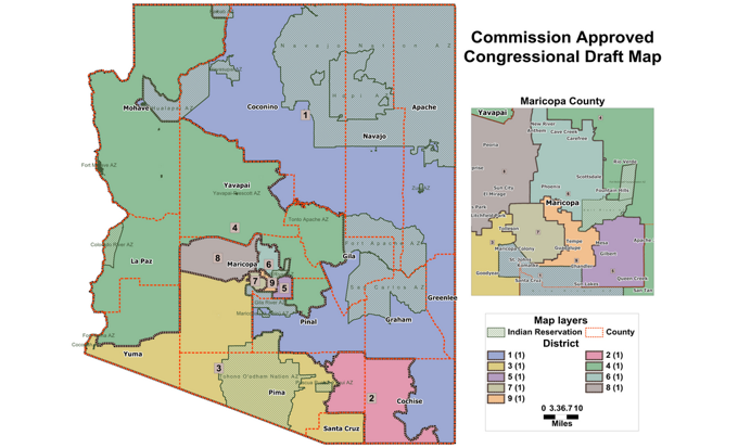 Draft Congressional Districts for Arizona