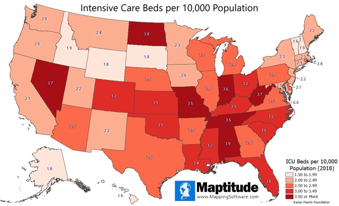 ICU Beds by State