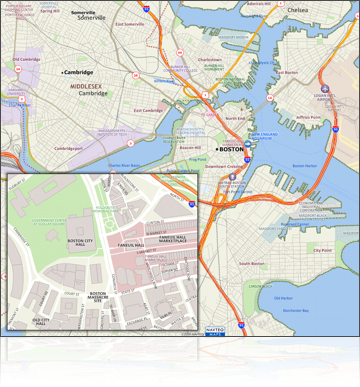 Boston Map with New Geographic Data