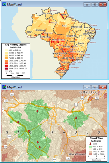 Sample Maptitude Brazil Maps