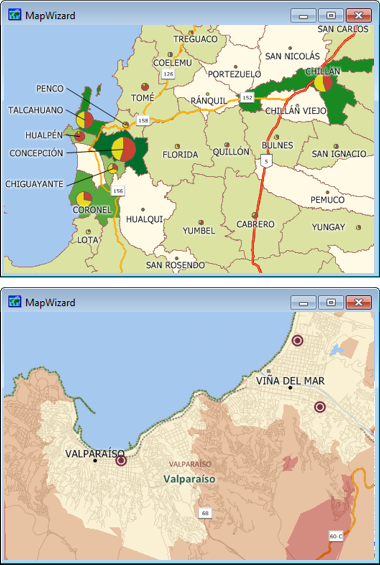 Sample Maptitude Chile Maps