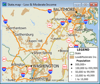 Low and Moderate Income Areas Maptitude Map