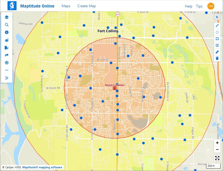 MapBusinessOnline Alternative - Maptitude Online GIS