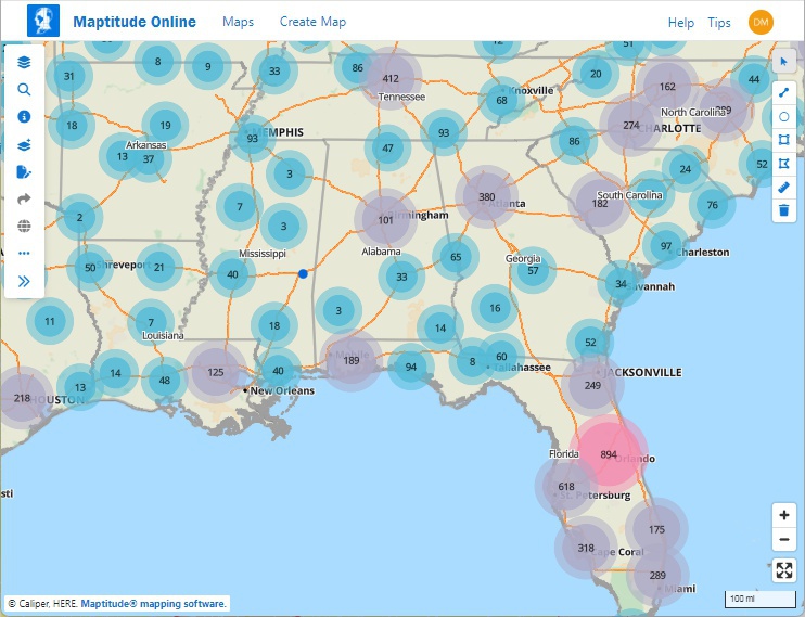 MapBusinessOnline Replacement - Maptitude Online SaaS 