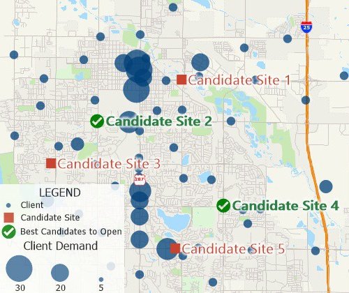 Mapping tools for identifying suitable facilities