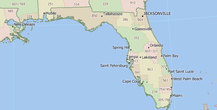 Maptitude 2017 Area Code Layer