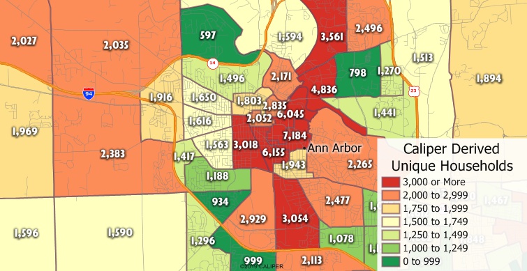 Caliper Unique Household Counts