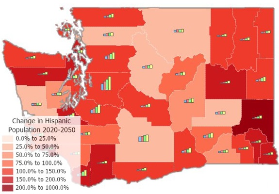 Population projections created with Maptitude PCensus alternative