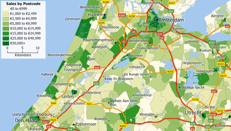 Netherlands Postcode Mapping Software 6480
