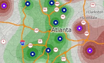 The territory mapper can build custom sales territories