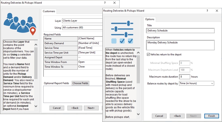 Routing and delivery options with Maptitude alternative to MileMaker