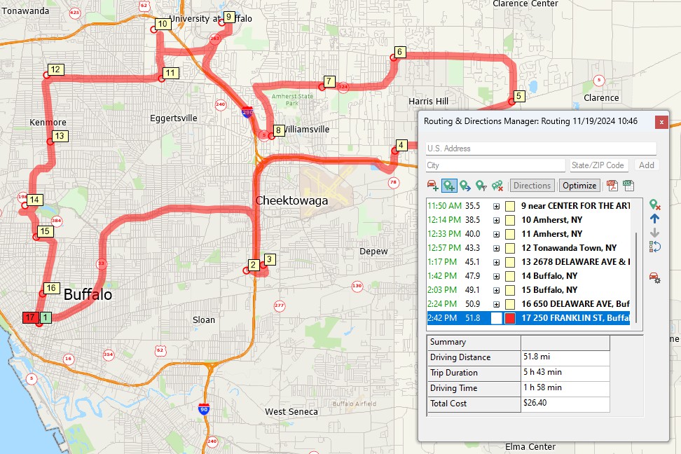 Maptitude mileage verification software