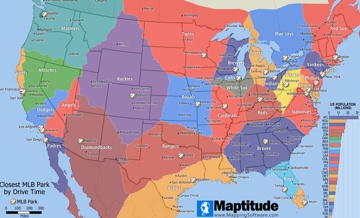 Maptitude Map: Closest NFL Stadium