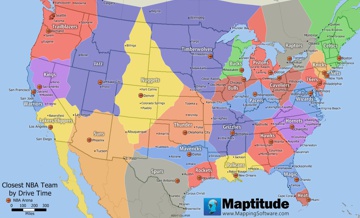 Maptitude Map: MLB Baseball Parks