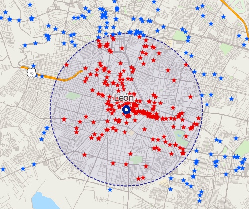 Map customers with Maptitude Mexico mapping software