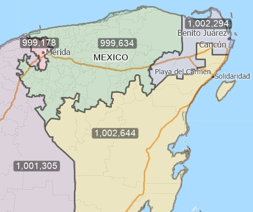 Mexico territory map