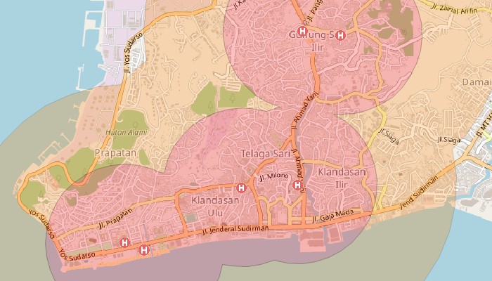 Maptitude buffer map