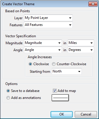 Vector Theme Dialog Box