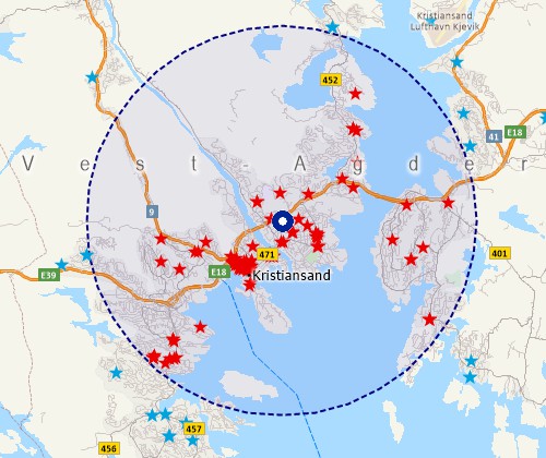 Map customers with Maptitude Norway mapping software