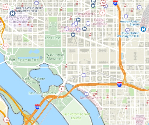 National Mall Maps   - just free maps, period.