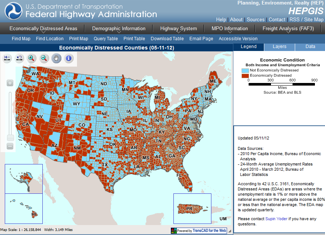 Economically Distressed Counties - May 2012