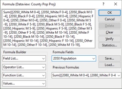 Formula dialog box