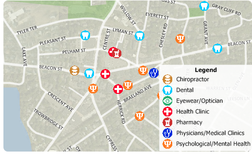 Maptitude Healthcare Organizations Map