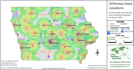 JC Penney Store Distance Rings