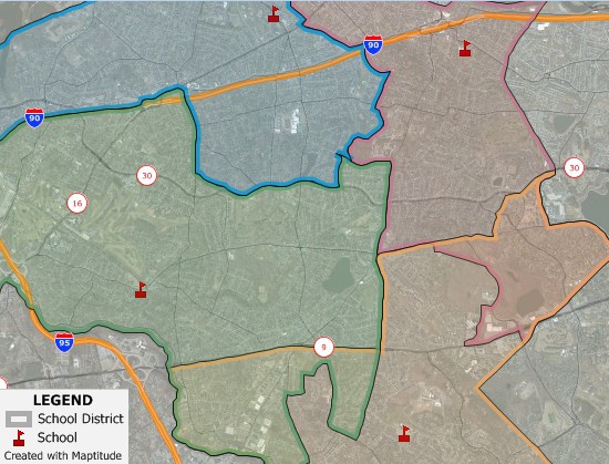 Map with overlapping tettitories